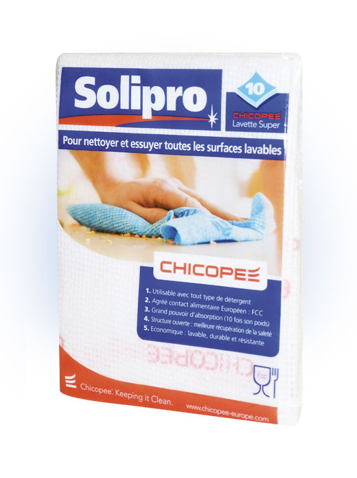 LAVETTE SUPER SOLIPRO BLANCHE - POLYBAG DE 10 LAVETTE SUPER SOLIPRO BLANCHE - POLYBAG DE 10