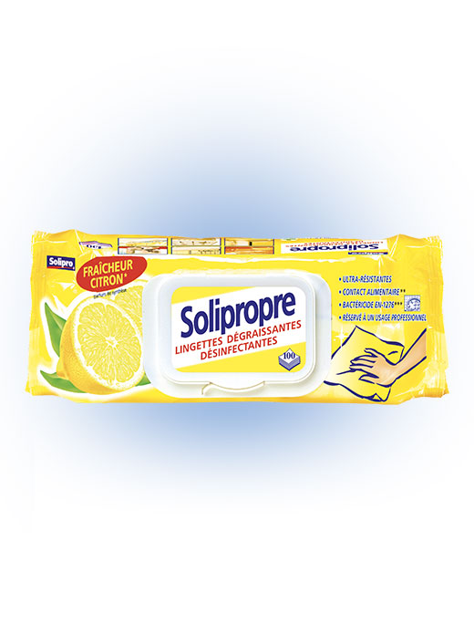 Lingettes dégraissantes désinfectantes x100